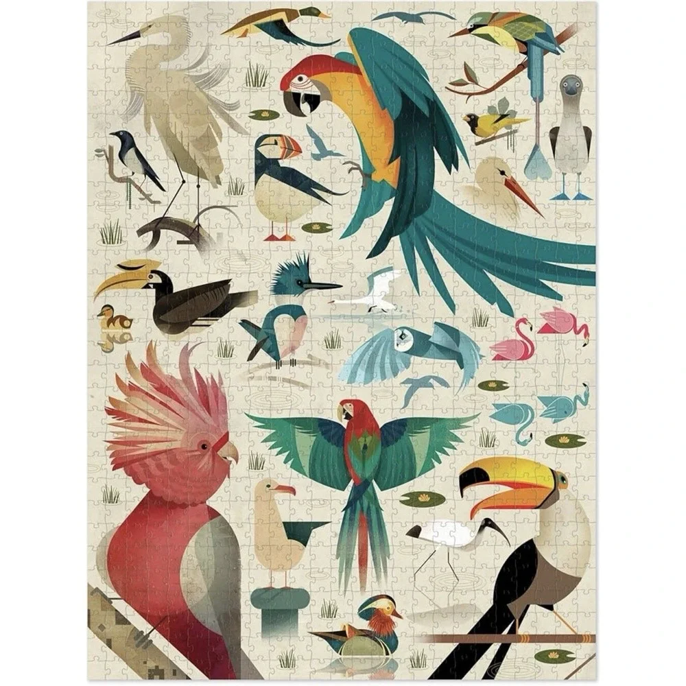CROCODILE CREEK  World of Birds 750 Piece Jigsaw Puzzle w/ Poster NEW